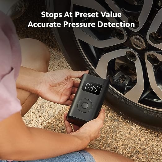 Xiaomi 150 PSI Portable Electric Tyre Air Pump for Car & Bike | Digital Display | 5 Air Fill Modes | LED Light |Type C(Black) Xiaomi 150 PSI Portable Electric Tyre Air Pump for Car & Bike | Digital Display | 5 Air Fill Modes | LED Light |Type C(Black)